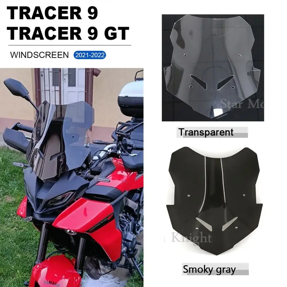 

Motorcycle Accessories Windshield Deflector For YAMAHA tracer 9 Tracer9 TRACER-9 GT 2021 2022 PC Windscreen Protector Wind Cover