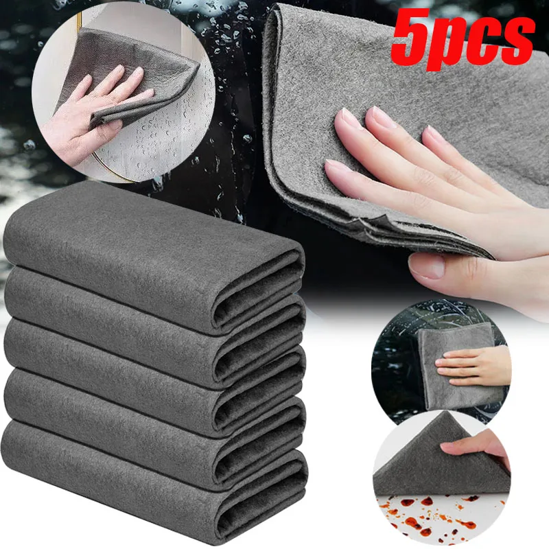 Magic Cleaning Cloth Reusable   Microfiber Washing Rags Glass Wipe Towels for Car Window Mirrors Rag CarNo Watermark