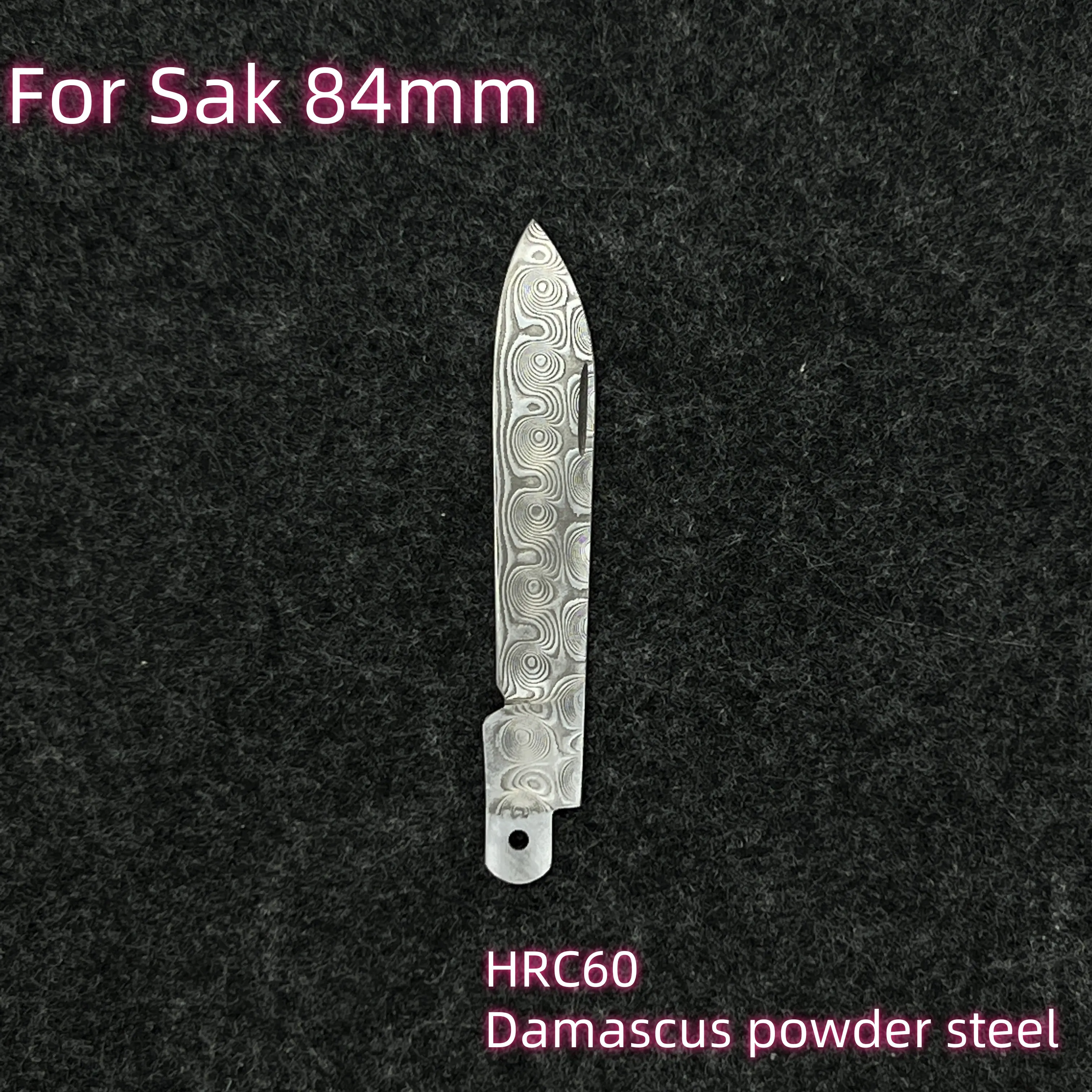 Damascus Powder Steel Replacement Blade For Handmade For 84mm Victorinox Swiss Army Knife Original Blade SAK DIY Accessories