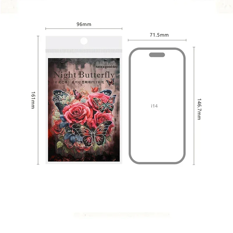 10 قطعة لوازم الحيوانات الأليفة ملصق خلفية ليلة فراشة كتيب المواد أعواد تزيين سجل القصاصات قطع 161*96 مللي متر #6