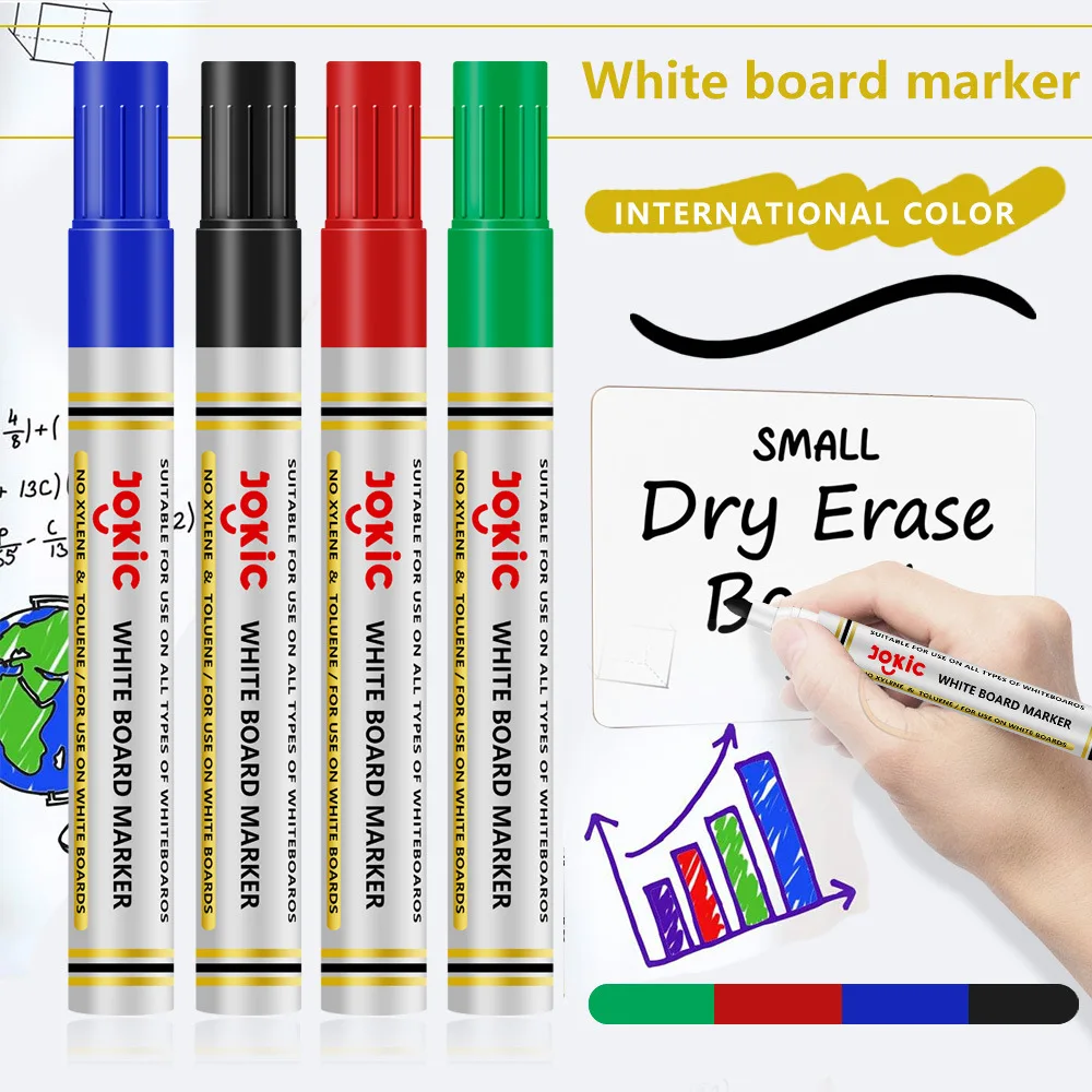 1/3pcs Whiteboard Marker Set Black Blue Red 3.0mm Nib High Volume Ink Office Teaching Pens Clear Handwriting Easy Erasure