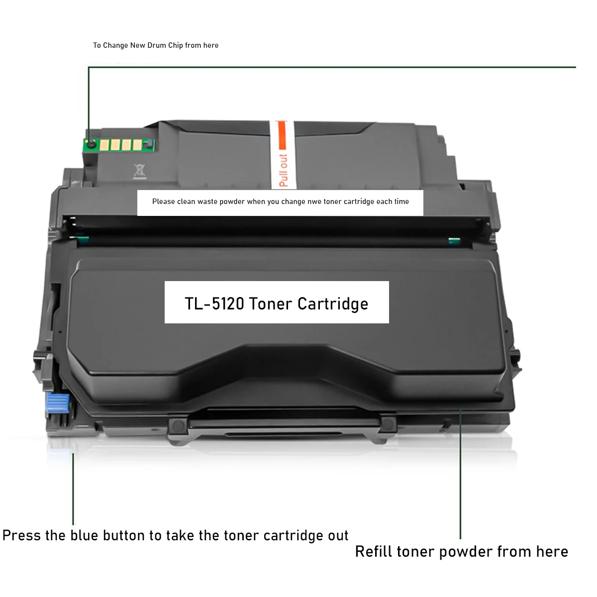 

quality Compatible Pantum TL-5120 TL-5120H TL-5120X Toner Cartridge For BP5100 BM5100 laser Printer