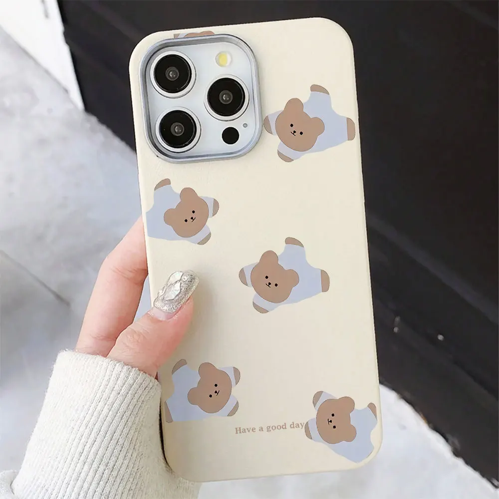 Coffee Black Bear Shockproof Bumper Matte Phone Case For Samsung Galaxy S23 S26 25 Ultra S24 Ultra Plus FE A55 A57 A37 A56 Cover
