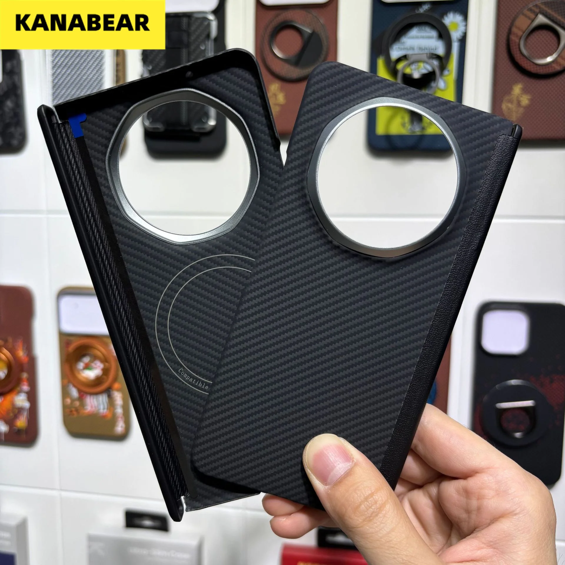 

Suitable for the Honor Magic V6 Kevlar aramid fiber phone case, folding screen protection case, ultra-thin 600D