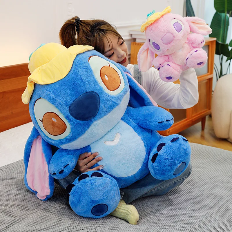 Disney Lilo & Stitch Stuffed Plushie Cartoon Stuffed Plush Angel Dolls Anime Soft Plush Baby Toys Kawaii Kids Birthday Gifts