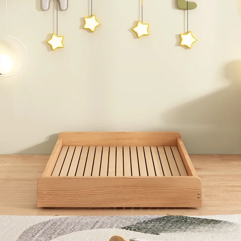 

Multifunctional pull-out bed Mother and child bed 1.2m Trailer Beech