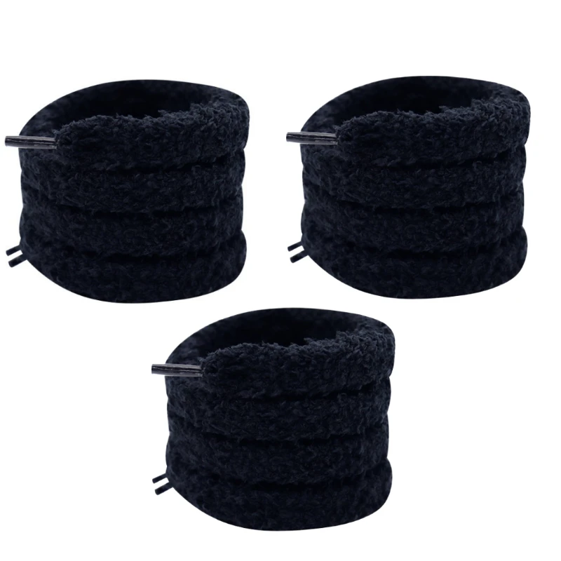 Weiche, flauschige Schnürsenkel, 15 mm breit, flache Plüsch-Frottee-Schnürsenkel für Damen-Freizeitschuhe, bequemer Schnürsenkel-Ersatz – Detail 21