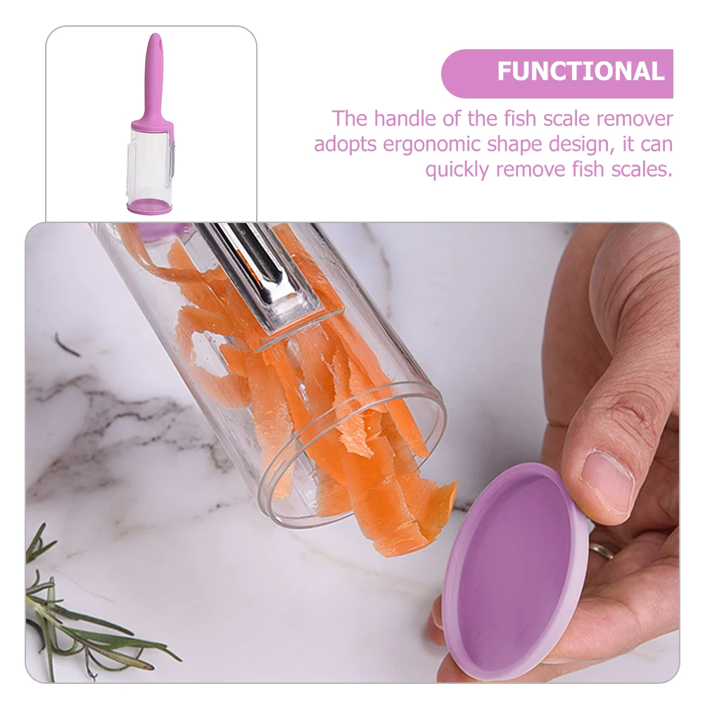 

Household Fish Scale Remover Stainless Steel 420j2 Plastic Handle Scale Scraper Vegetable Fruit Peeler Kitchen