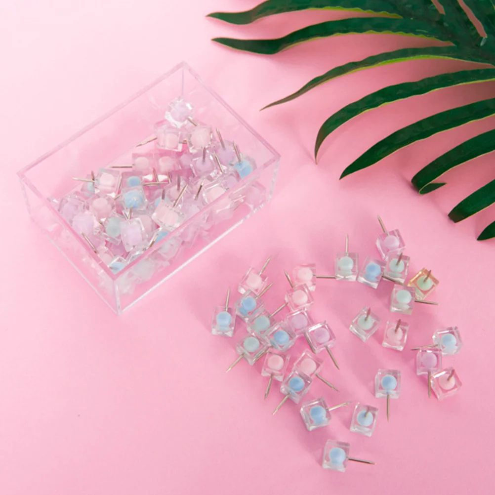 80 قطعة مسامير الإبهام الملونة للوحة الفلين لوحة الإعلانات ديكور المنزل والمكتب والمدرسة ألوان مختلطة إبداعية #1