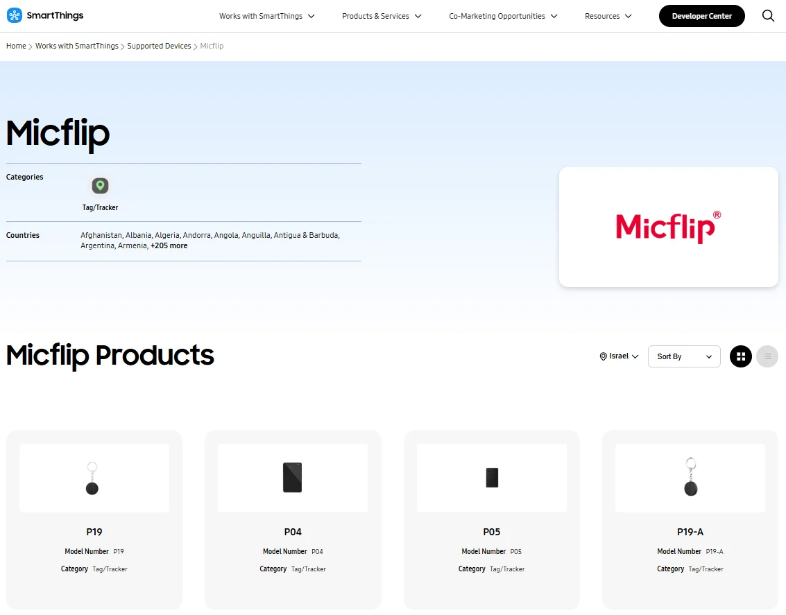 Micflip Bluetooth Wallet Tracker Card for Samsung Galaxy Smart Tag 2 Tracking Locator Item Finder Works with Samsung SmartThings
