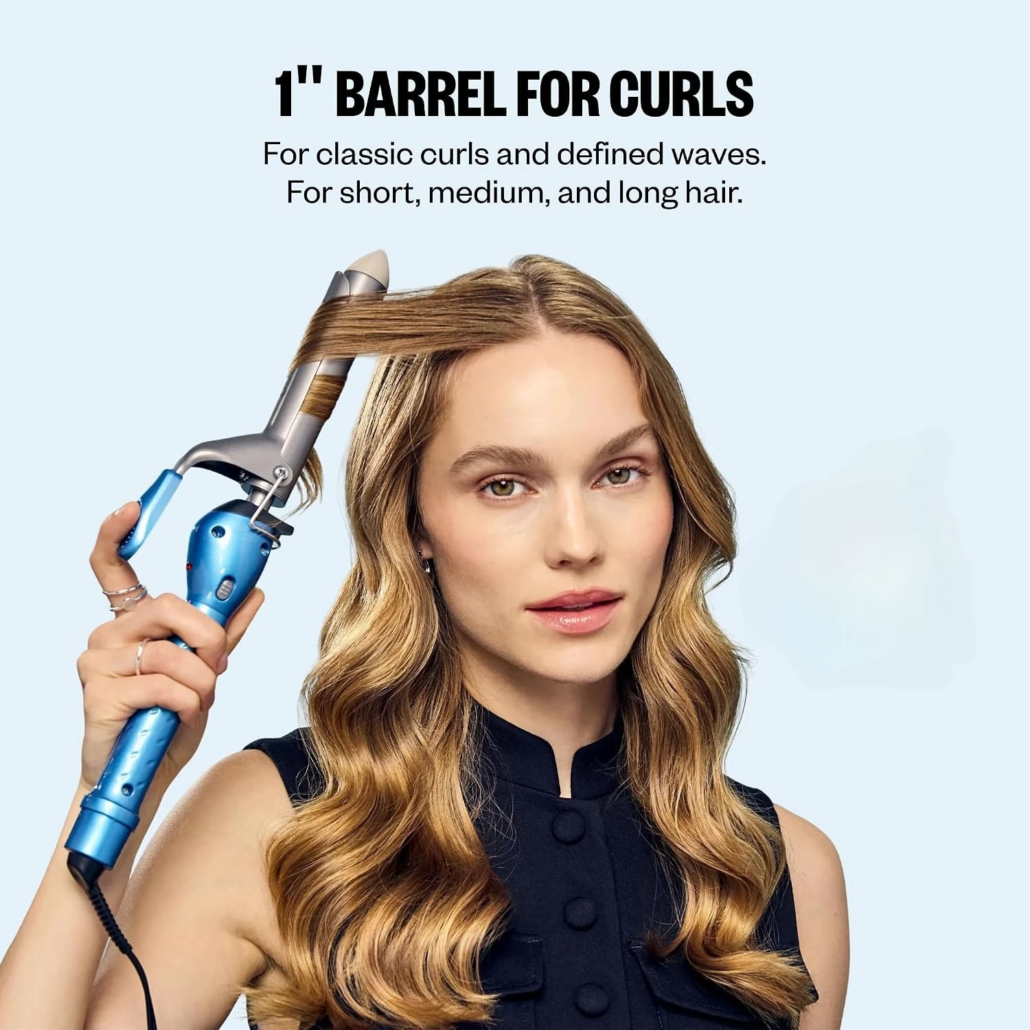 Nano Titanium Spring Curling Iron, Professional Hair Wand, Tool for Stylists, Nano Titanium Technology for Tight Curls or Loose Waves