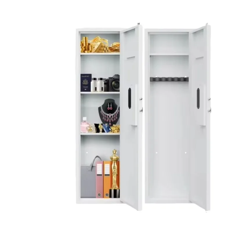 Wall safe with adjustable shelf fingerprint lock hidden gun