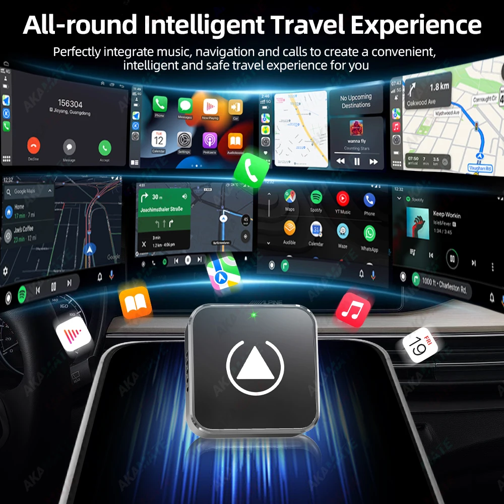 Picture 3: Wireless CarPlay Wireless Android Auto Adapter for Original Car Radio Wired to Wireless Plug and Play Bluetooth 2in1 Dongle