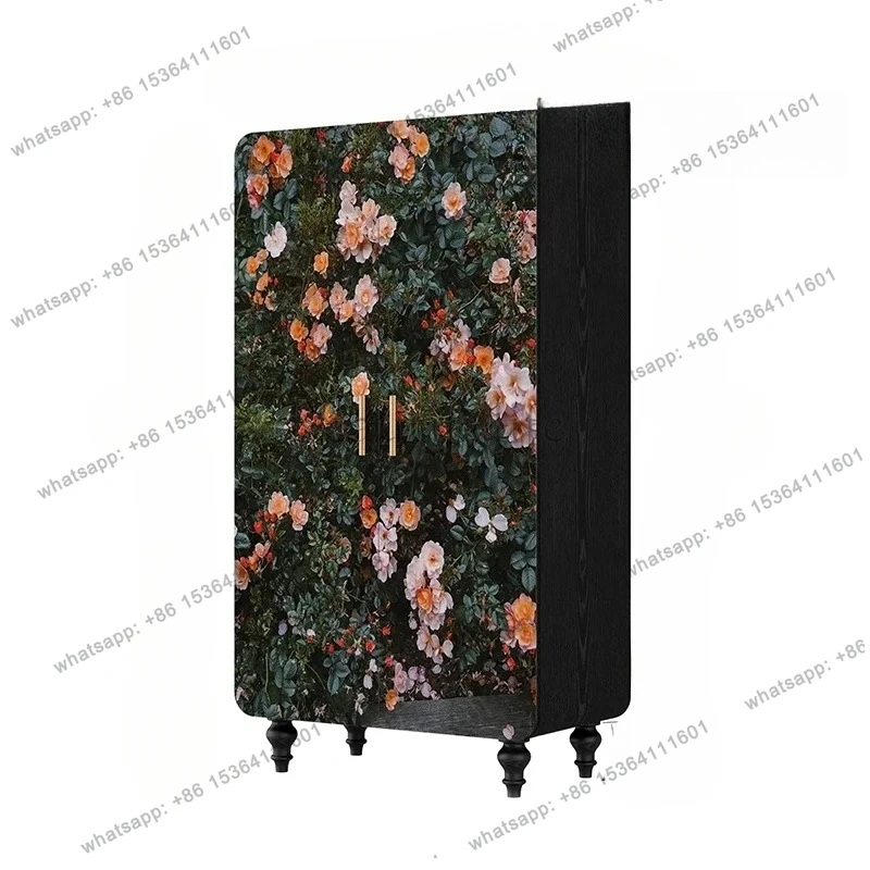 

Opposite door solid wood hanging wardrobe custom living room bedroom bedside storage locker