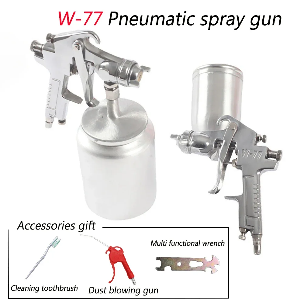 

400/1000ML W-77 Up and down pot Pneumatic Spray Gungravity/suction type 2.0/3.0/2.5 Caliber optional Latex paint spray gun