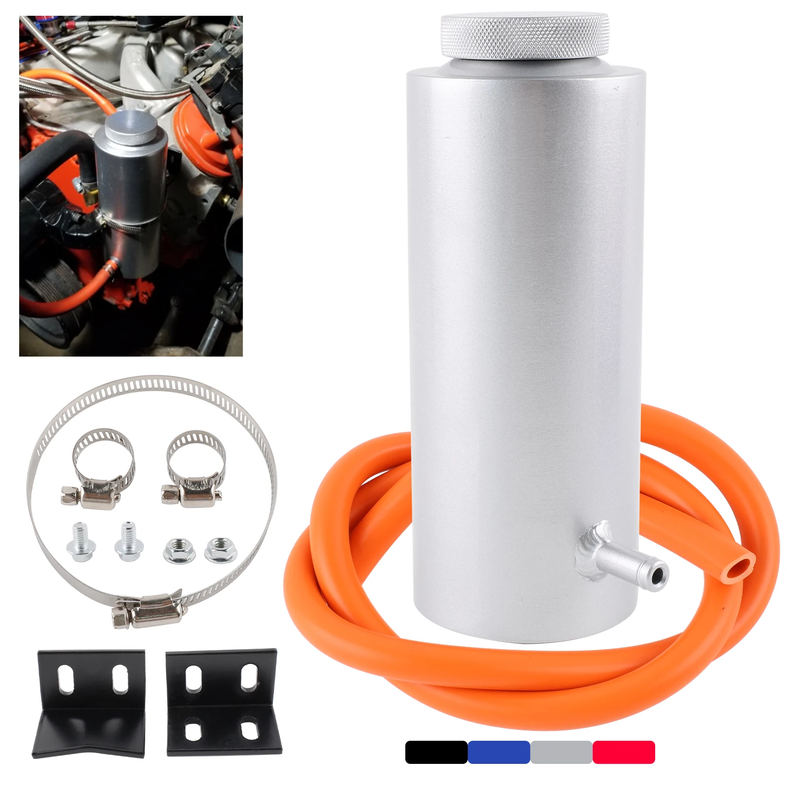 800ml Aluminum Car Styling Radiator Coolant Tank Coolant Expansion Tank Cooling Catch Bottle Overflow Reservoir