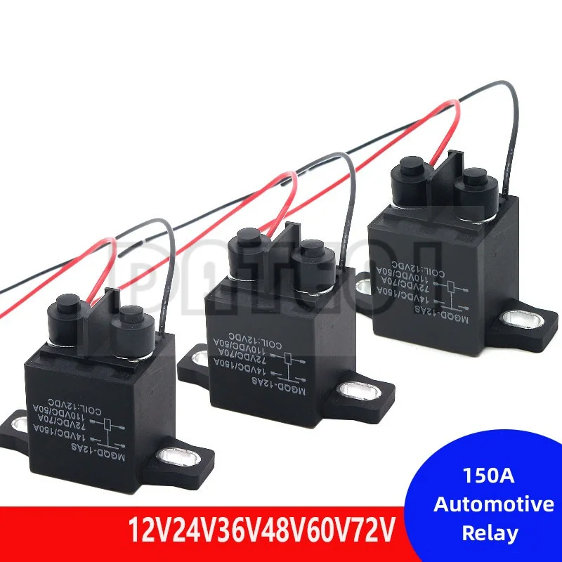 150A Relay Strong Magnetic Arc Extinguishing Automotive DC High Voltage Electromagnetic Relay DC12V24V48VDC72VDC Normally Opened