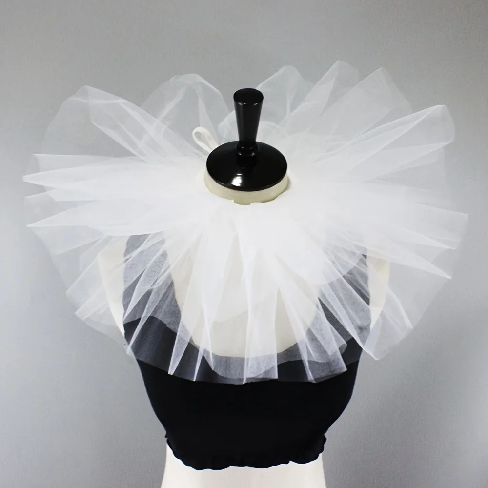 European American Solid Color Simple Mesh Fluffy Fake Collar Stage Show Studio Shooting Props Photography Accessories