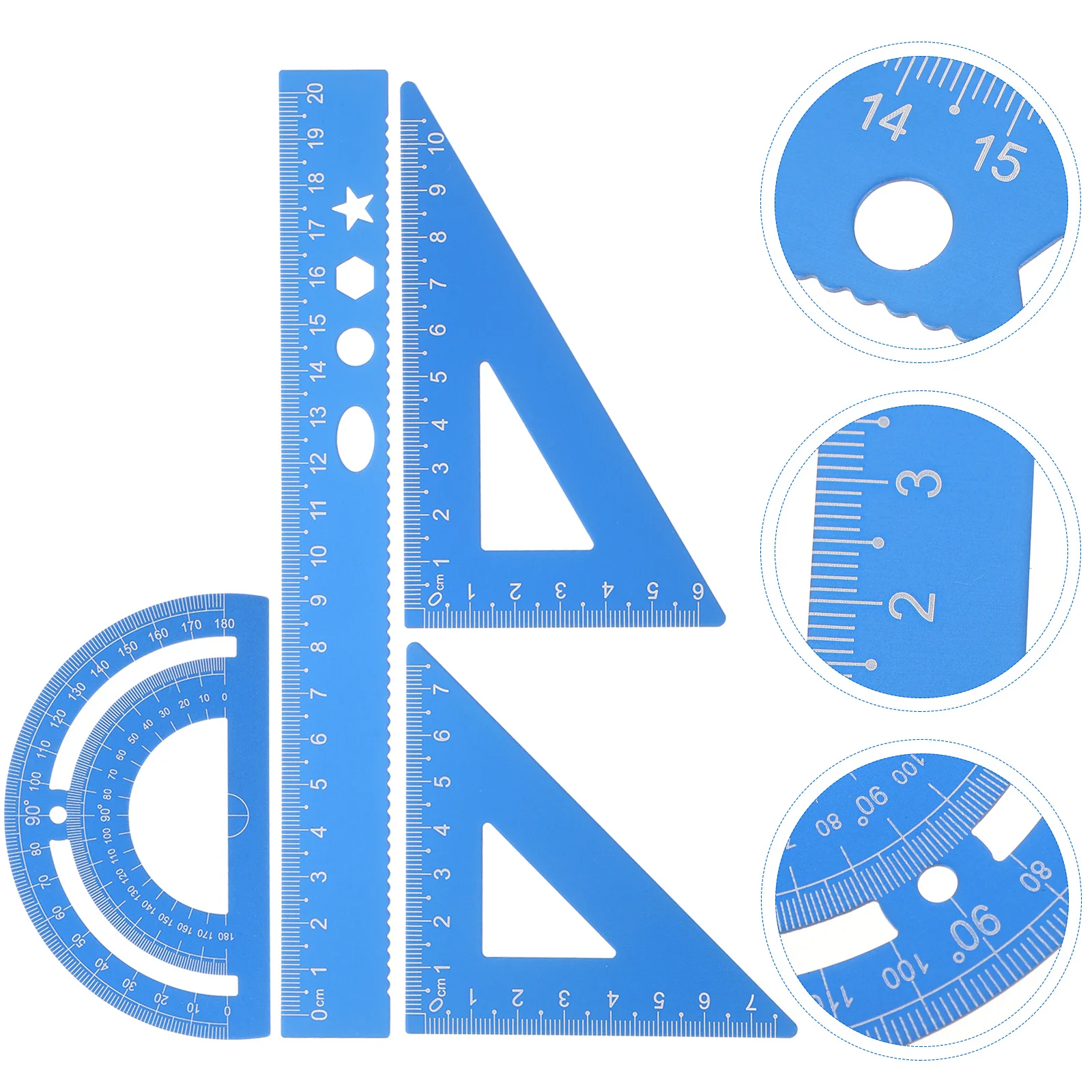 Liniaalset Vierkant Kinderen Tekenen Briefpapier Multifunctionele set Meten Linialen Kantoor School Geometrie Gradenboog