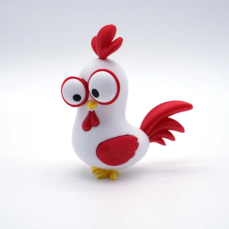 Cute Stupid Chicken Statue With Wise Eyes Home Desk Ornament Farm Animal Shelf Decor Party Gift Spring Table Centerpiec