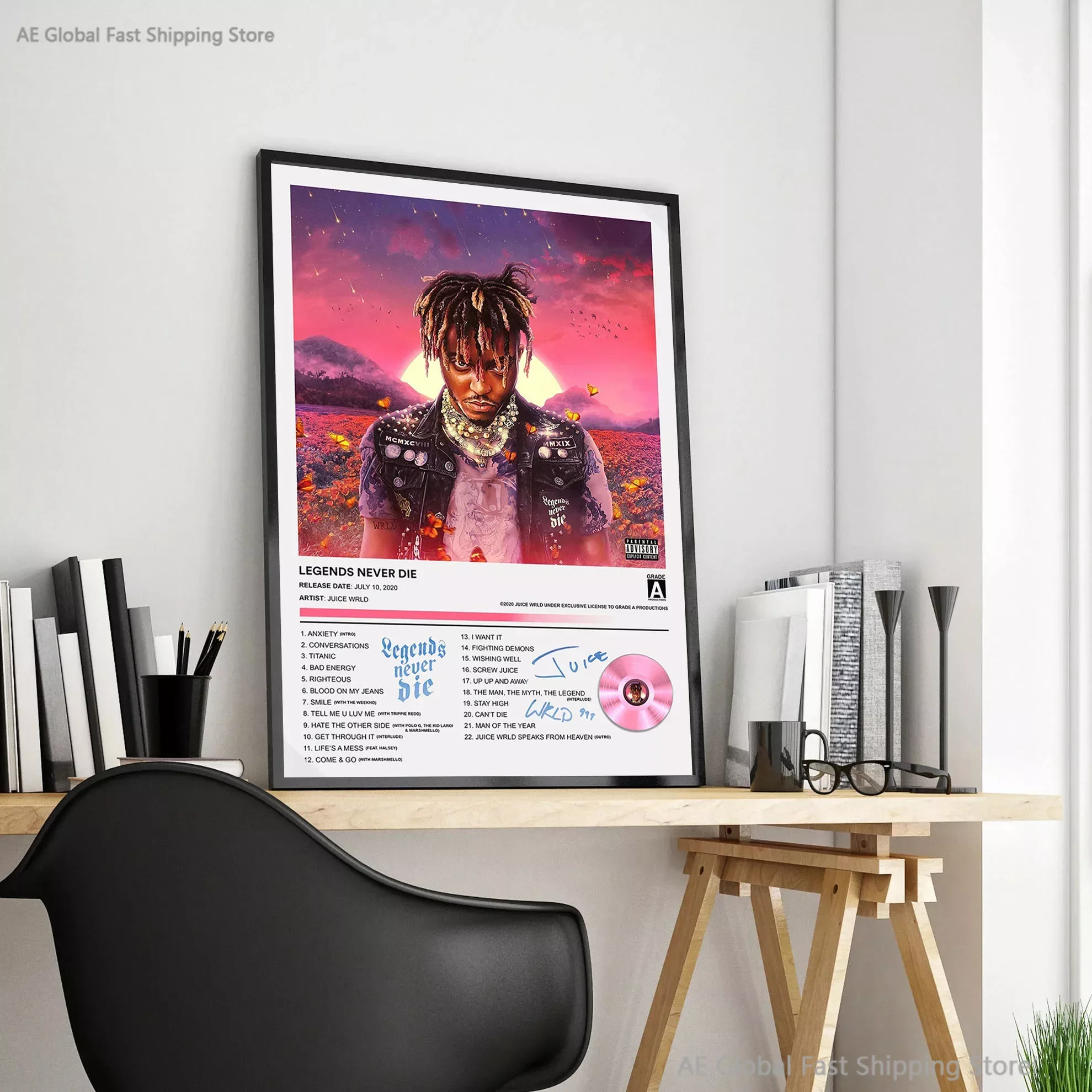 Music Future 999 Fighting Demon Comics Canvas Popular Hip Hop Rapper Juice WRLD All Album Posters Print Wall Art Home Room Decor