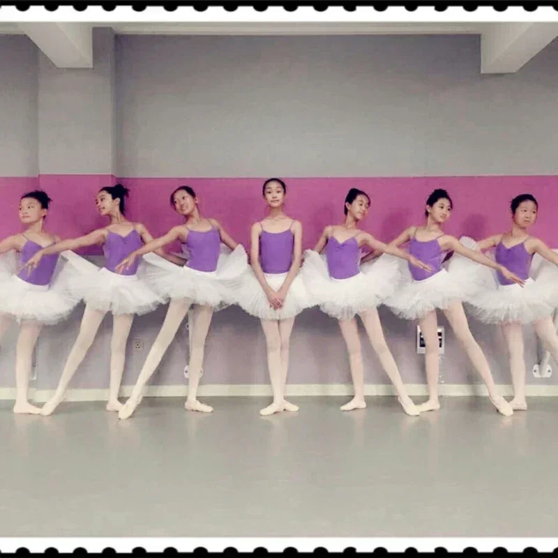 Gonna tutu per body da balletto per adulti Costumi di danza femminile del Lago dei cigni Tutu di balletto professionale Gonne pancake per le donne 6 strati