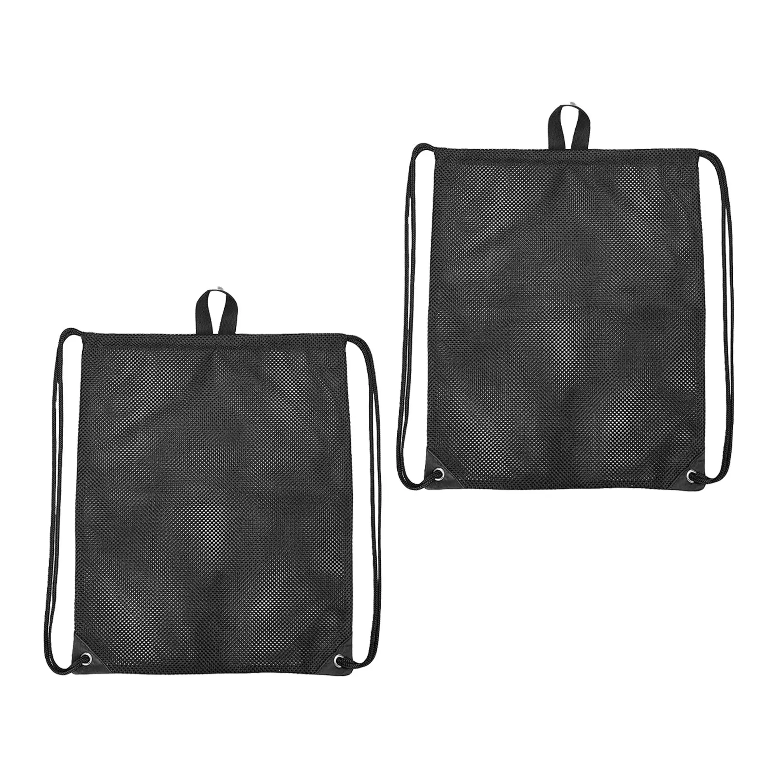 2Pcs Lightweight Mesh Drawstring Bags Portable Breathable Gym Sack Quick Dry Swim Gear Storage Sports Mesh Backpack
