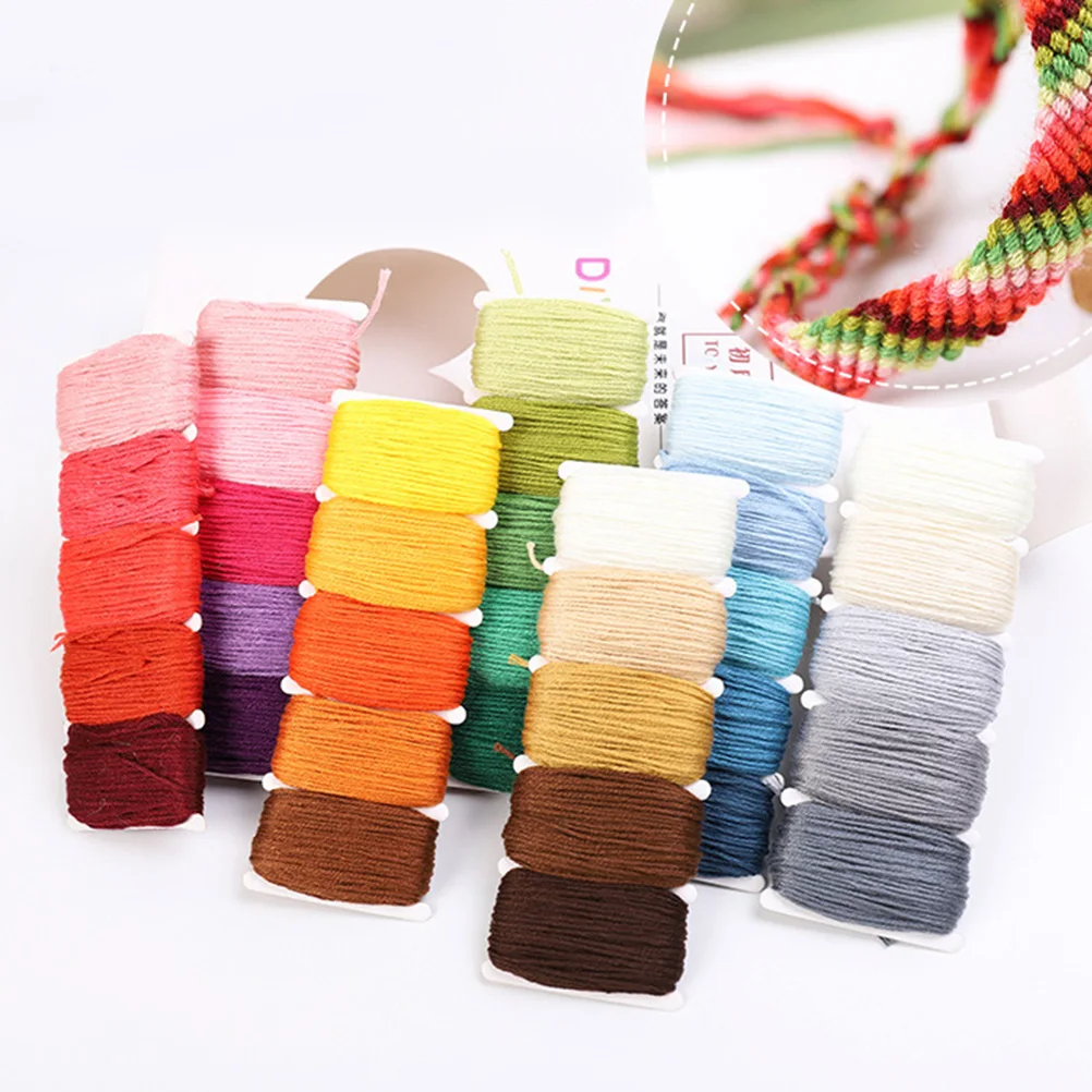 

Braided Bracelet Gradient Color Thread Rope Embroidery Portable Sewing Cotton Green