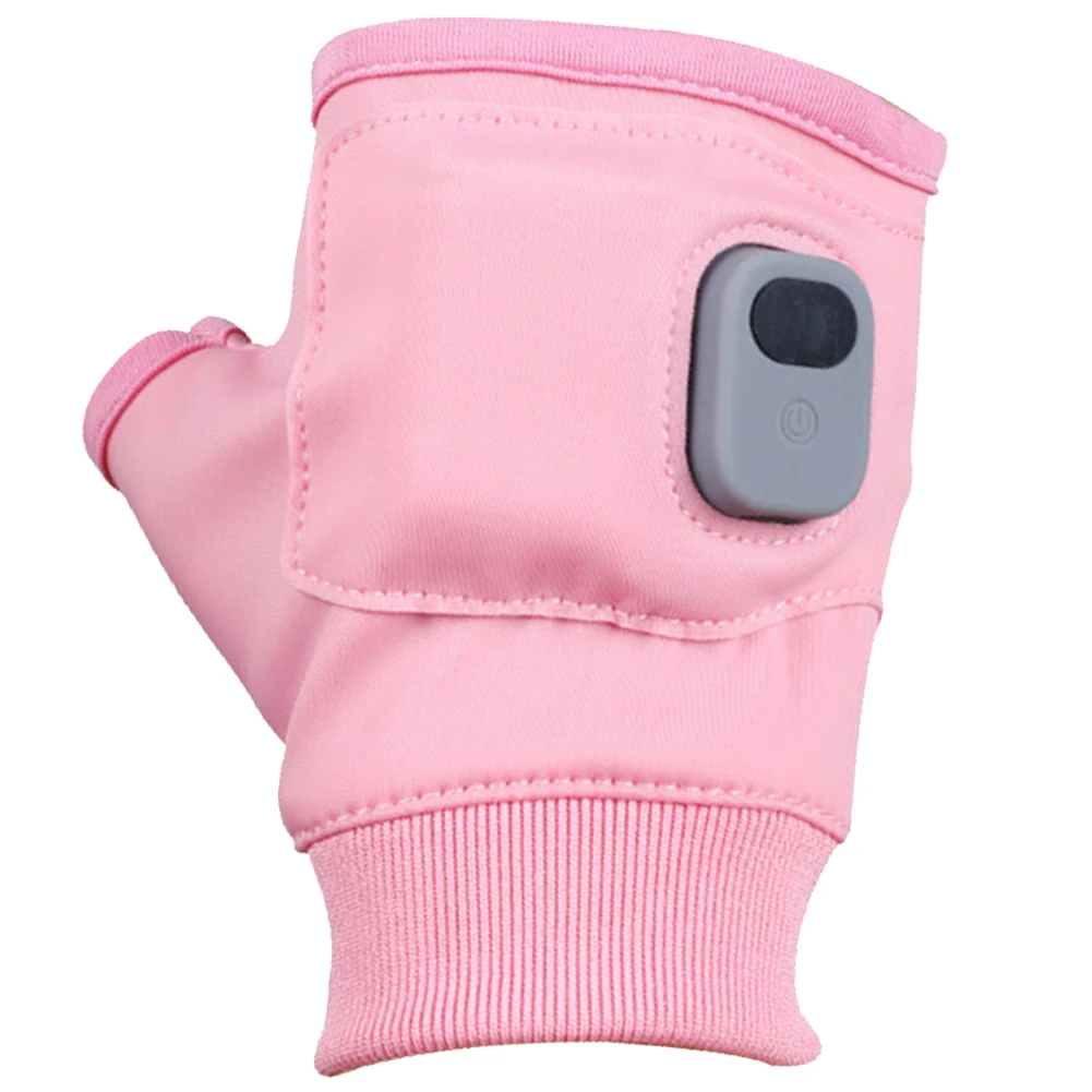 Electric Heated Gloves 360 Degree Heating Electric Thermal Gloves Fingerless Touchscreen for Outdoor Hiking Cycling