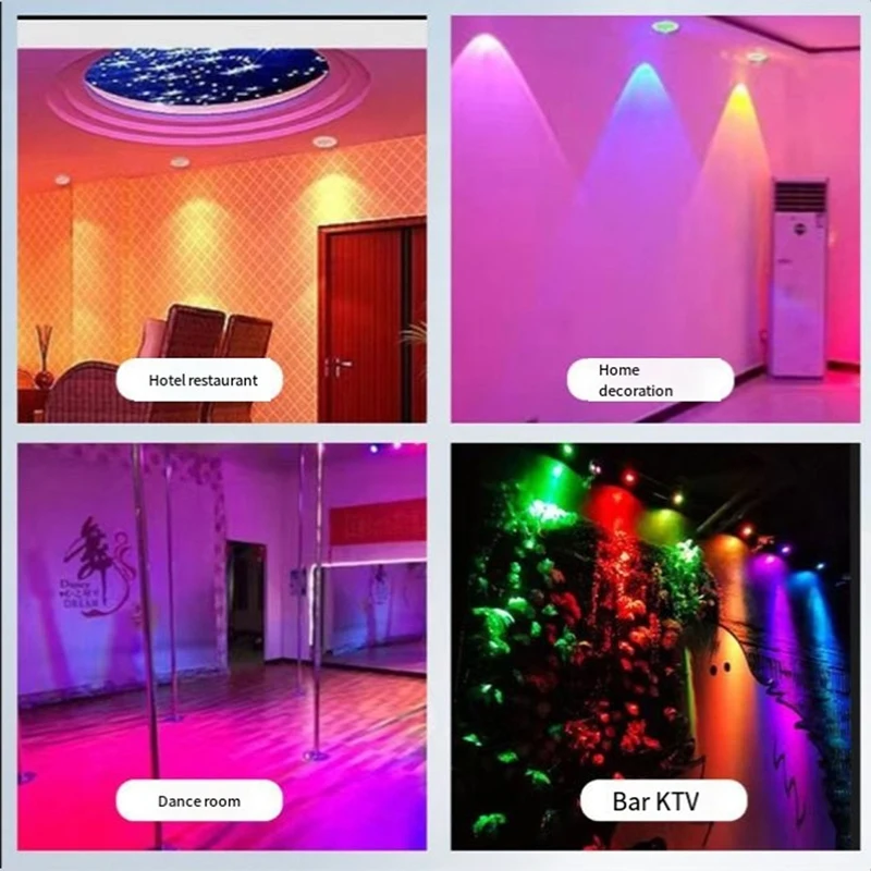 Y50A-WS2811 LED Smart Pixel Spotlight RGB Addressable D50mm Size Indoor Use 3Pin JST In And Out 30 Degree