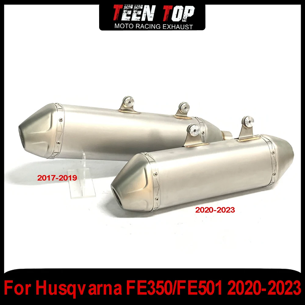 Motorcycle Escape Exhaust Muffler For KTM 250/350/450/500 EXC-F Offroad Bike Steel Muffler Pipe For Husqvarna FE350/FE501