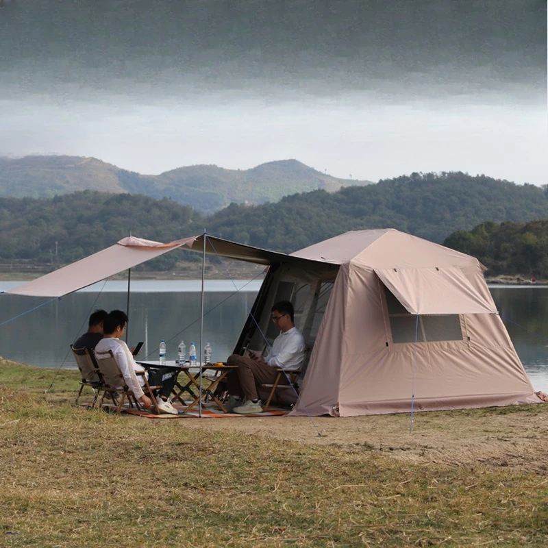 

Tent outdoor 3-4 person family camping overnight camping folding portable automatic quick open vinyl holiday building
