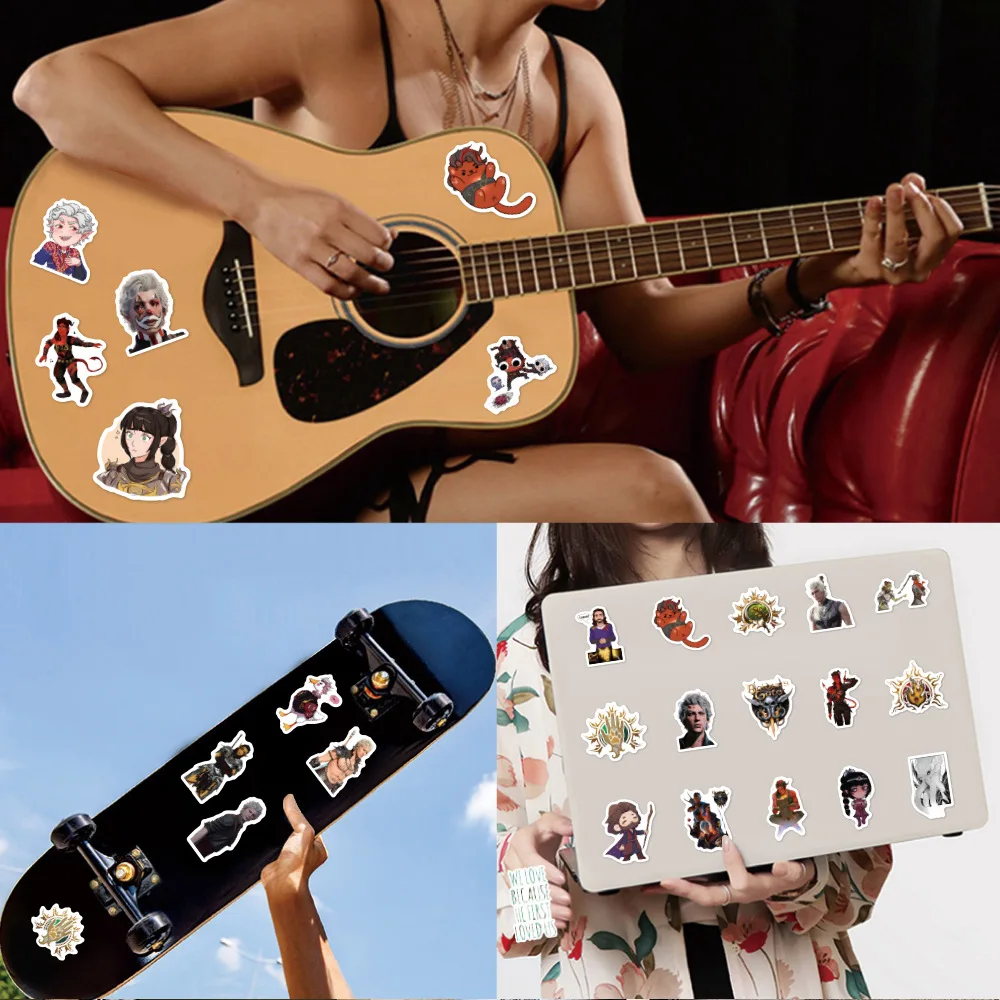 60 pièces Baldur's Gate jeu de rôle autocollants imperméables bricolage téléphone ordinateur portable bagages Cool autocollant pour enfant jouet cadeau