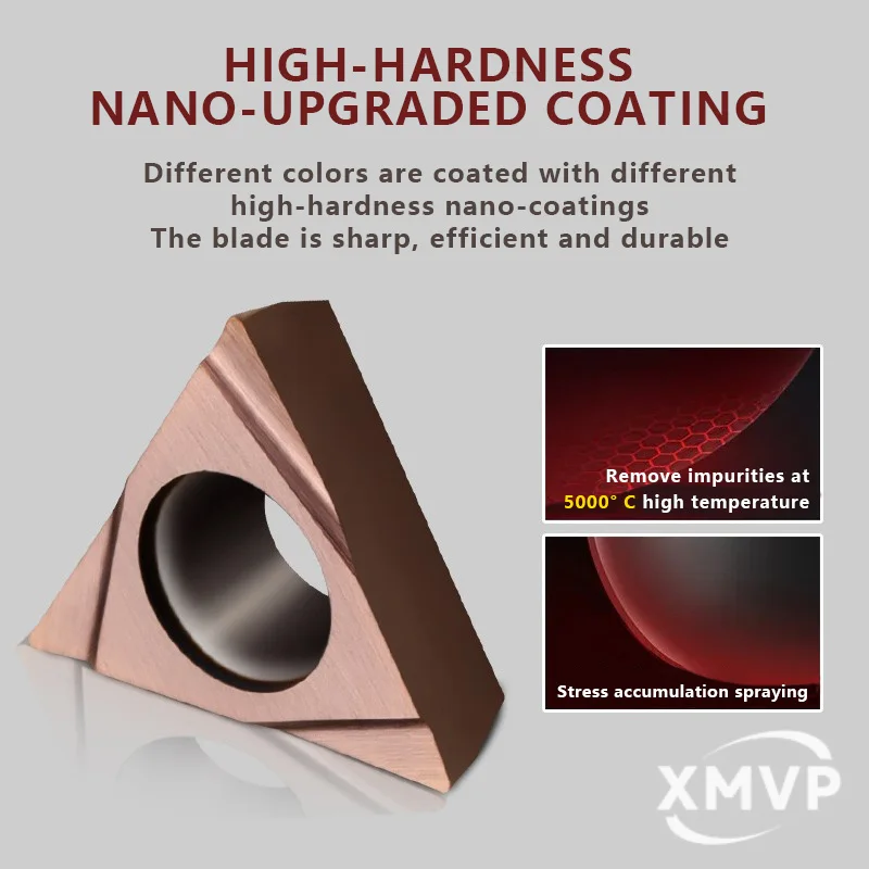 Inserção CNC inserção chata de precisão TCMT110216T3-MS peça de aço modelo grau BP8018 inserção chata triangular