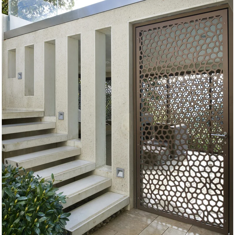 custom.Keenhai Contemporary Design Outdoor Perforated Aluminum Metal Garden Screens Laser Cut Carved Decorative Partit