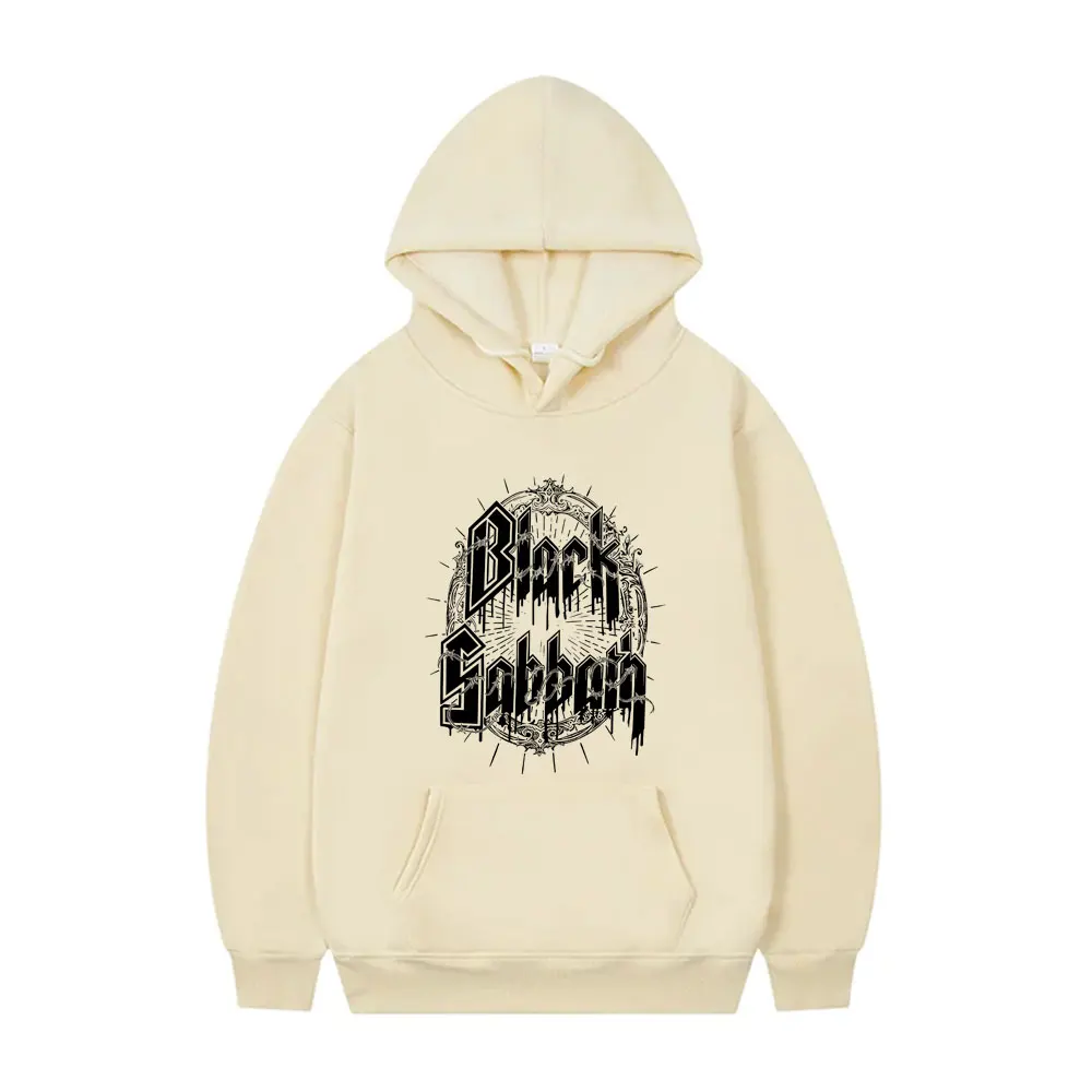 90s Heavy Metal Rock Band Black Sabbath Hoodie Ozzy Osbourne Sweatshirt Men Women's Fashion Vintage Oversized Pullover Hoodies