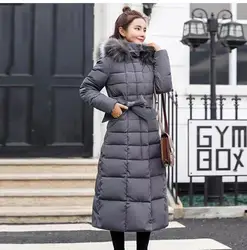 New Women Autumn Winter Fashion Brown Black Warm Thick Down Coat Jacket Oversize Vintage Luxury Hooded Long Coats Parka