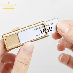 10 Pçs/lote 60X22Mm Metal Sign Holder Stand Bread Store Preço Etiqueta Tag Card Holder Publicidade Display Stand Mini Preço Papel