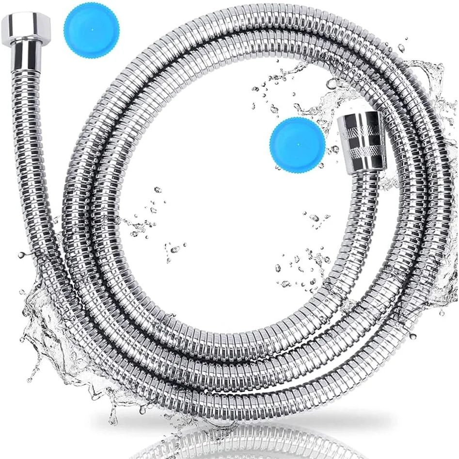 59 inches Stainless steel Shower Hose For Hand Held Shower Heads Anti-Explosion Anti-Kink Leakproof Hose Extension Shower Hose