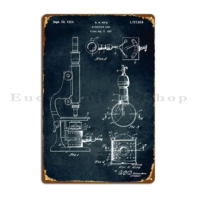 No360 - 1927 - Microscope Lamp Metal Plaque Poster Retro Printed Wall Decor Living Room Wall Cave Tin Sign Poster