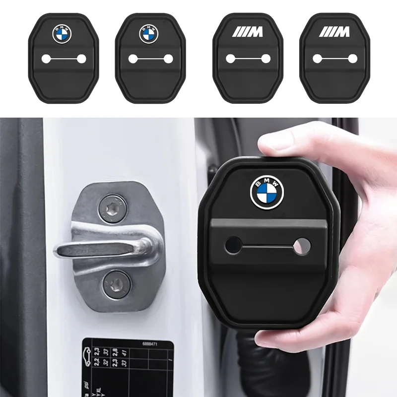 For BMW Performance X1 X3 X5 X6 E84 E83 F25 M3 E90 E91 E60 Car Accessories Silicone Protection Case Auto Door Lock Badge Cover