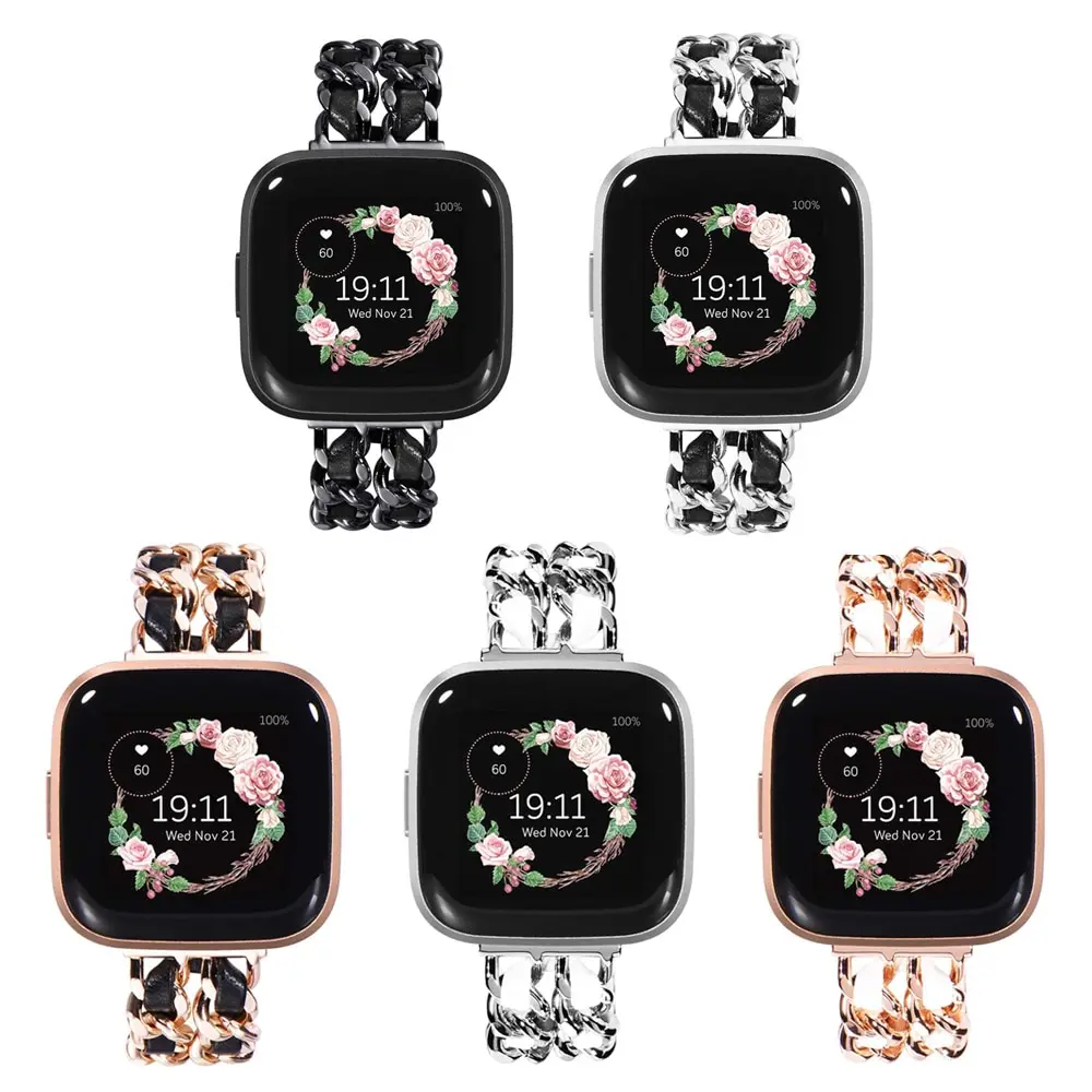Dressy-pulsera para Fitbit Versa 4 3 Sense 2, correa de reloj inteligente para Fitbit Versa 2 Lite, cadena de eslabones