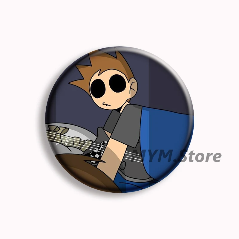 الإبداعية أنيمي Eddsworld لينة زر دبوس توم Edd Fanart دبابيس شارة حقيبة اكسسوارات الديكور المشجعين جمع الأصدقاء الهدايا