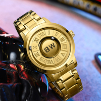 Men Wrist Watches 2025 Top Brand Luxury Stainless Steel Band Creative Design Unique Men Quartz Wristwatches Dropshipping