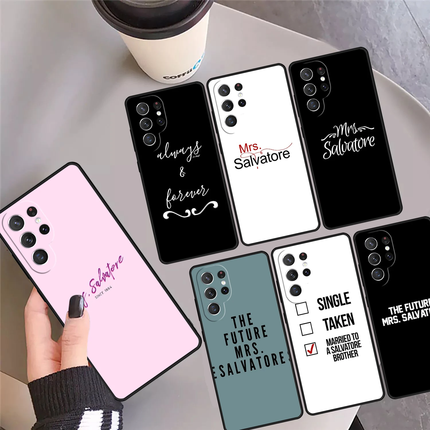 

Чехол для телефона «Дневники вампира» Mrs Salvatore для Samsung Galaxy S24 S25 Ultra S23 S22 Plus S21fe Lite S20 Note 10 20 Pro