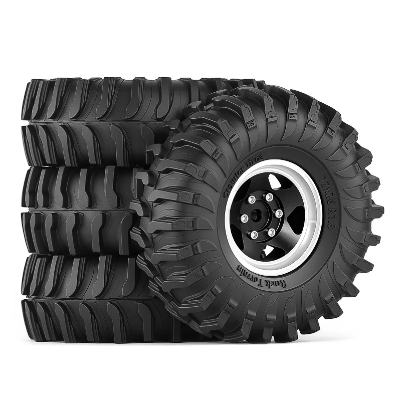 1.3 inch Beadlock Wheels and Tires Hex 7mm 4PCS for RC Crawler Car 1/18 1/24 Traxxas TRX4M Axial SCX24 Upgrade Parts view 6