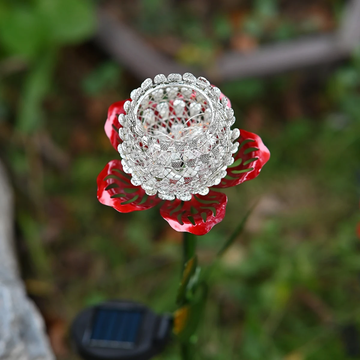 for Night Time Ambiance for Solar Thistle Light Outdoor Solar Decor Metal Garden Light Stake Energy-efficient Lighting