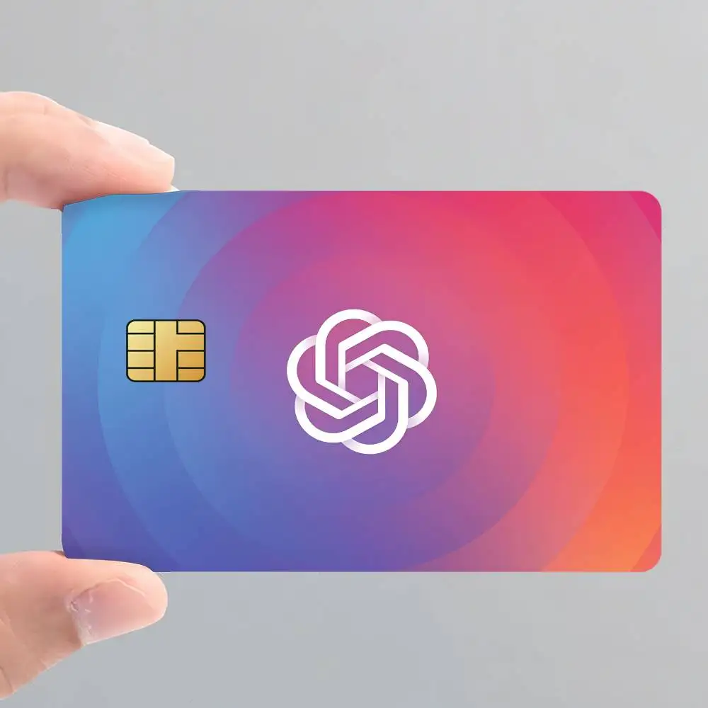 ChatGPT Logo Card Stickers for Bank Access Protective Waterproof Film Cover Sticker Surprise Gift