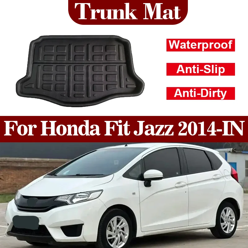 

For Honda Fit Jazz 2014 2015-2024 Car Trunk Mats Rear Trunk Boot Liner Mat Cargo Carpets Pad Waterproof Anti-Slip Dirt-proof