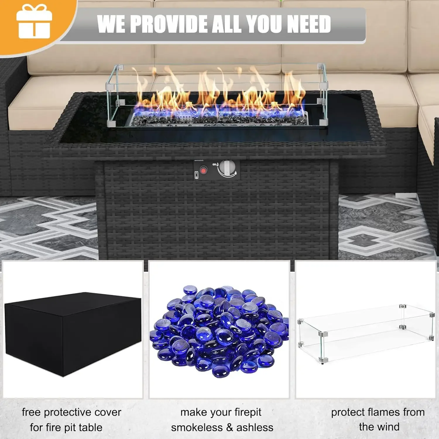 Terrassen möbel Set Stück Schnitt Gespräch Sofa Set braun Rattan Sofa Set mit Couch tisch